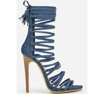 JustFab denim sandals